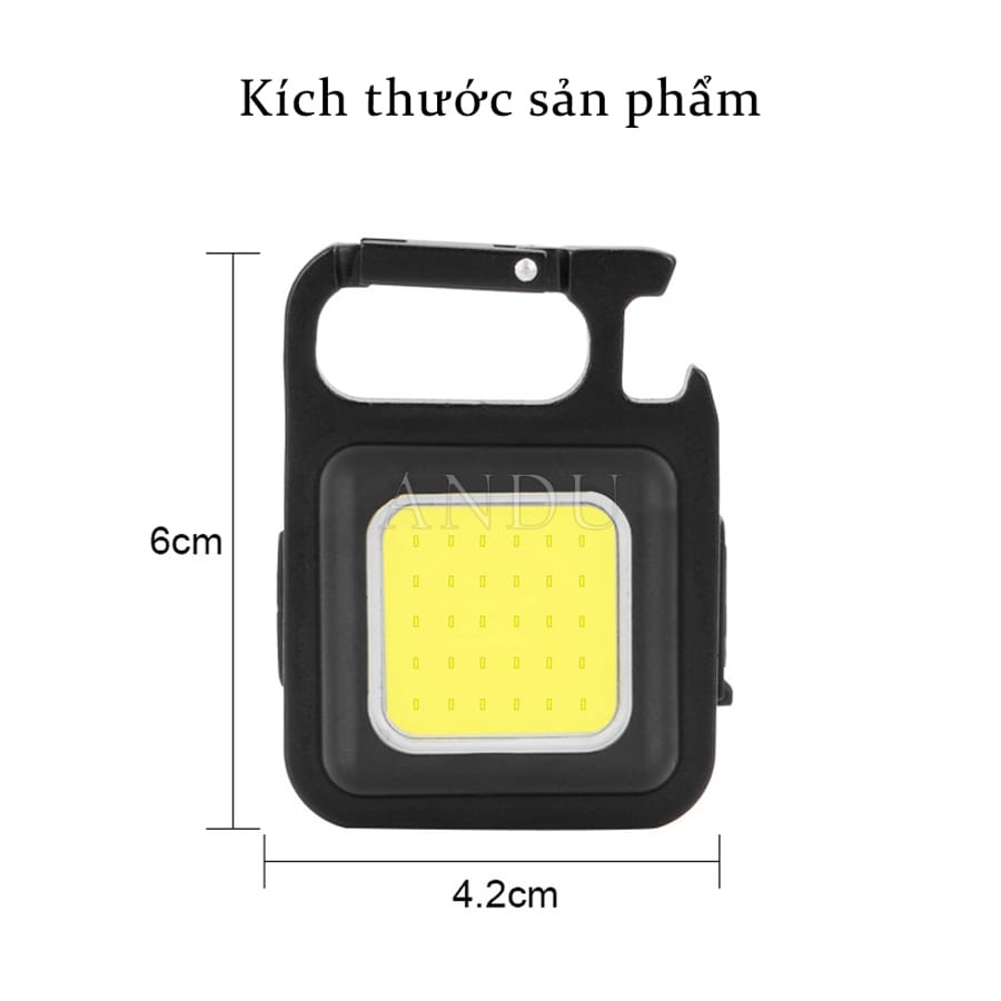 Móc Chìa Khoá Đèn Pin Đèn Led COB Mini Nam Châm Đa Năng Bỏ Túi Tiện Dụng Mang Theo Du Lịch Dã Ngoại