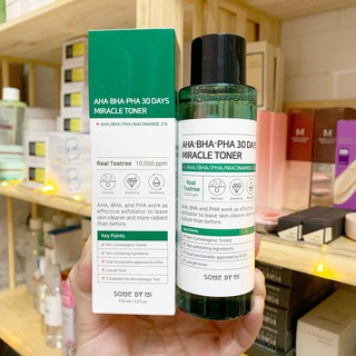 Nước Cân Bằng Da Mụn Toner AHA-BHA-PHA 30DAYS Miracle Toner SOME BY MI
