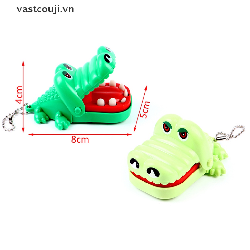 Móc gắn chìa khóa hình cá sấu cắn ngón tay sáng tạo