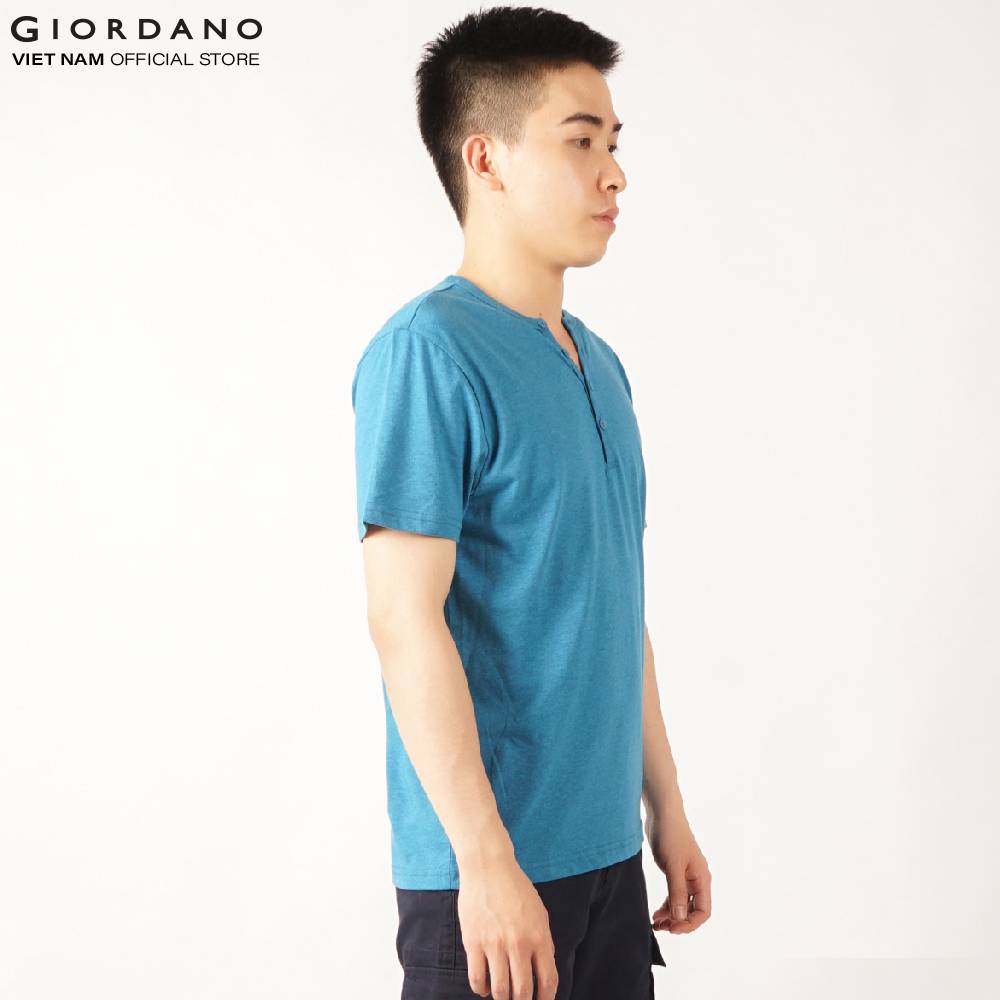 Áo Thun Nam Ngắn Tay Cài Khuy Giordano 01029316