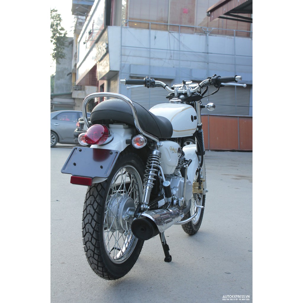 Bộ cùm tay lái xe Wolf  thép sơn tĩnh điện dùng thay thế cùm sói hay độ xe classic, win Cafe racer