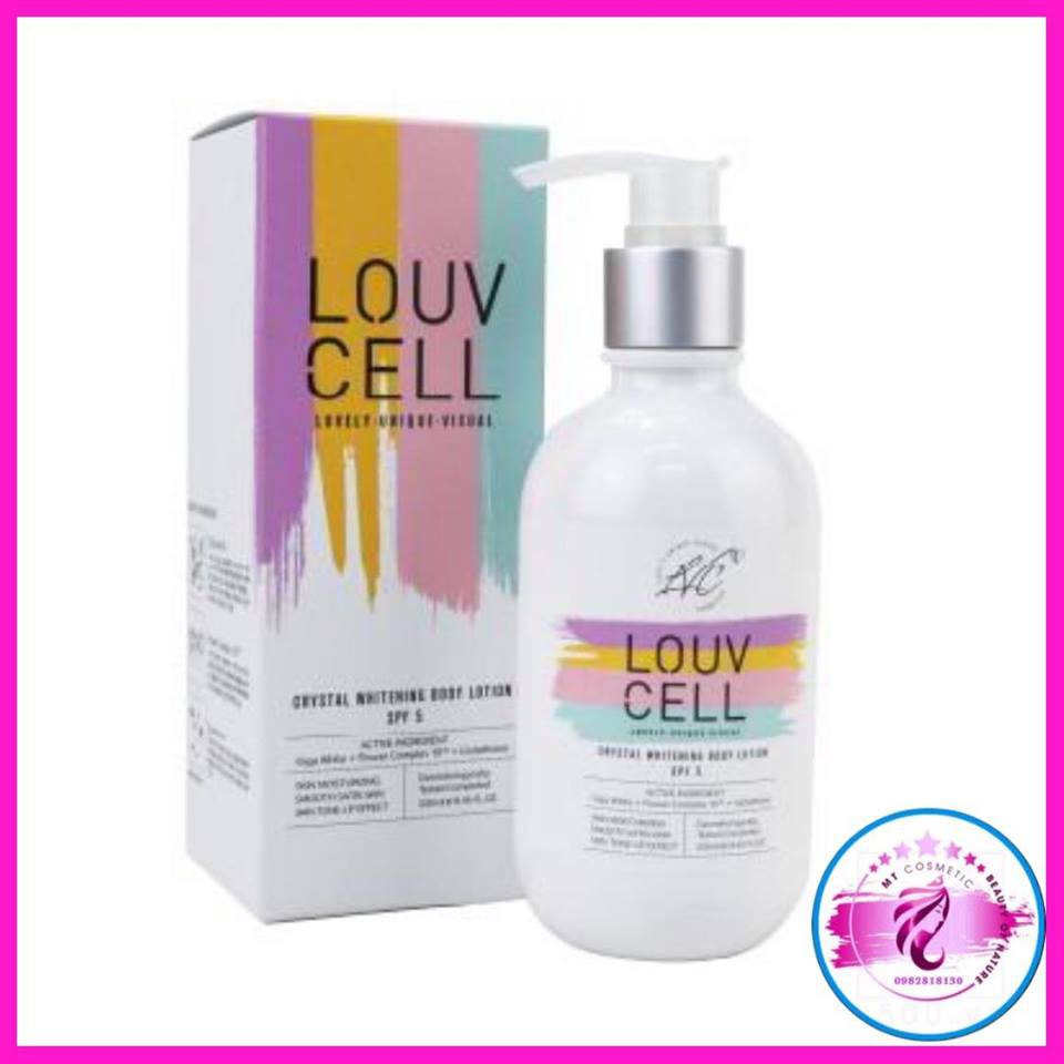 Sữa Dưỡng Thể Trắng Da LOUV CELL Crystal Whitening Body Lotion SPF5 250ml