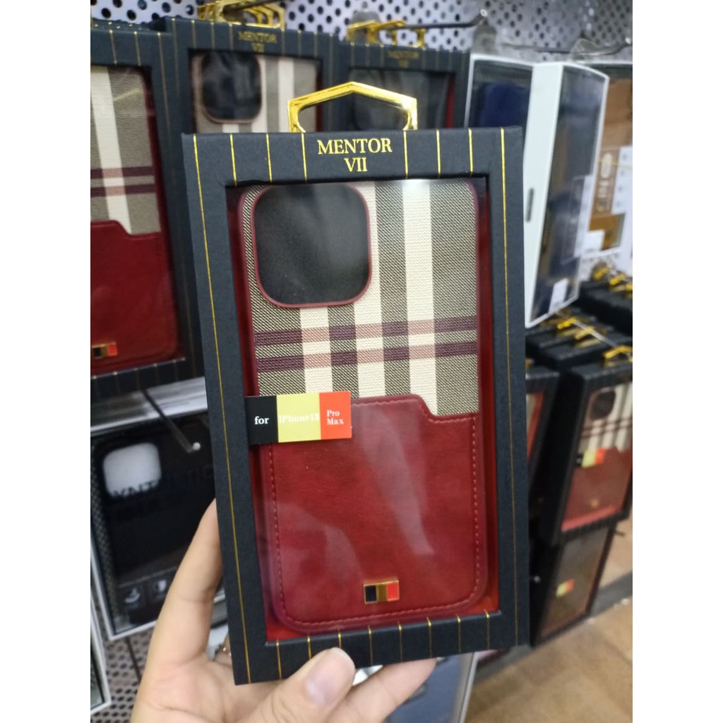 Ốp Lưng Da iPhone 13,13 Pro, 13 Pro Max Chính hãng Mentor VII LATUS Ví Đựng Thẻ