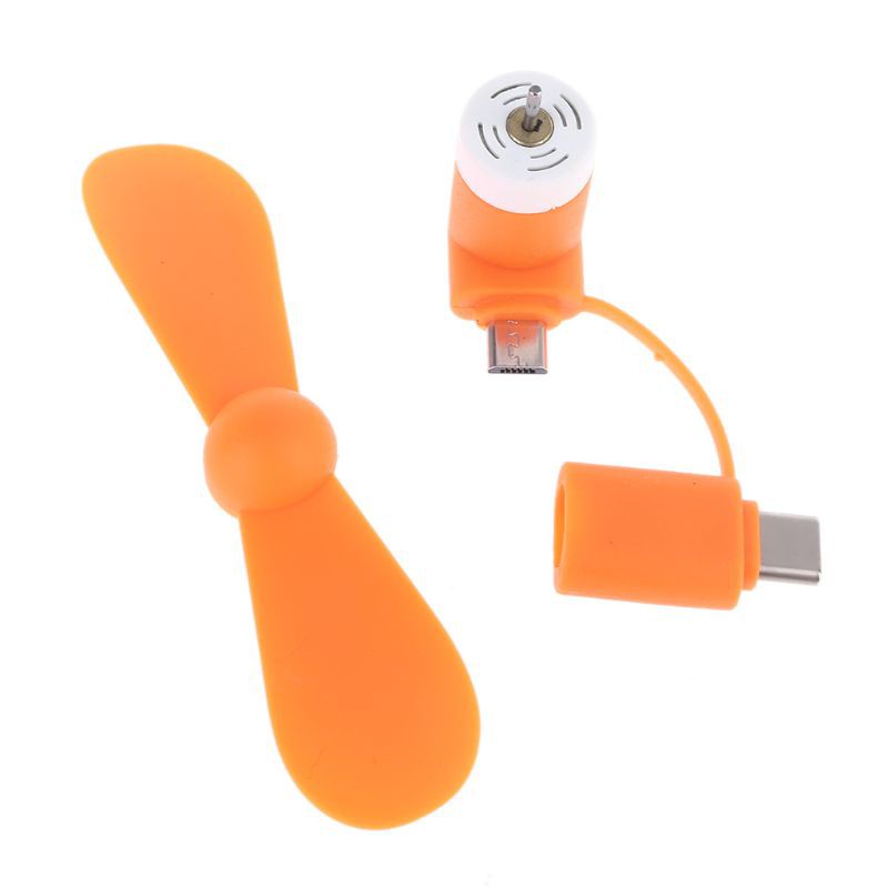 [yxa] Universal Cellphone Type C Micro USB OTG Mini Fan Cooler Mute Fan for Mobile Phone Tablet Type C Powerbank Charger