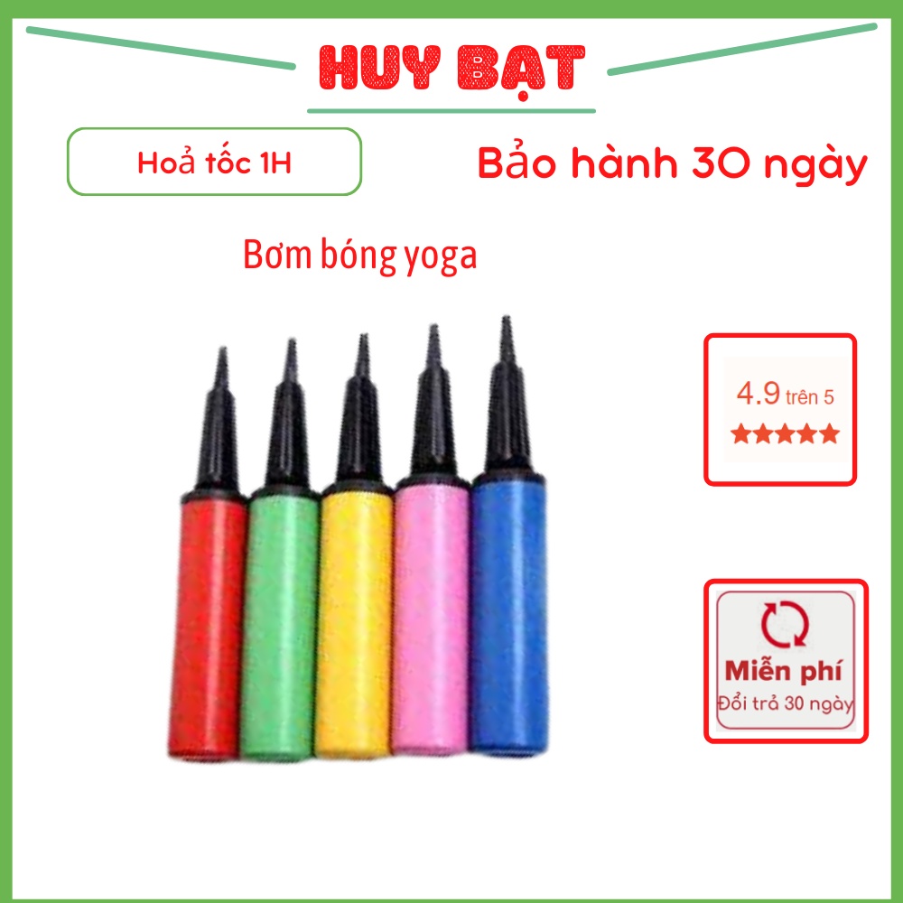 Bơm Bóng Bằng Tay Dụng Cụ Bơm Bóng Yoga, Bóng Bay, Bóng Nhôm, Phao Bơi Nhỏ Gọn - Giao Ngẫu Nhiên