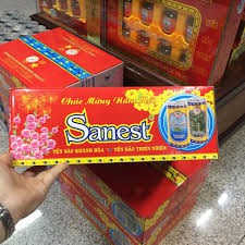 Nước yến sào Sanest Yến Sào Khánh Hòa thùng 30 lon 190ml, có đường, không đường