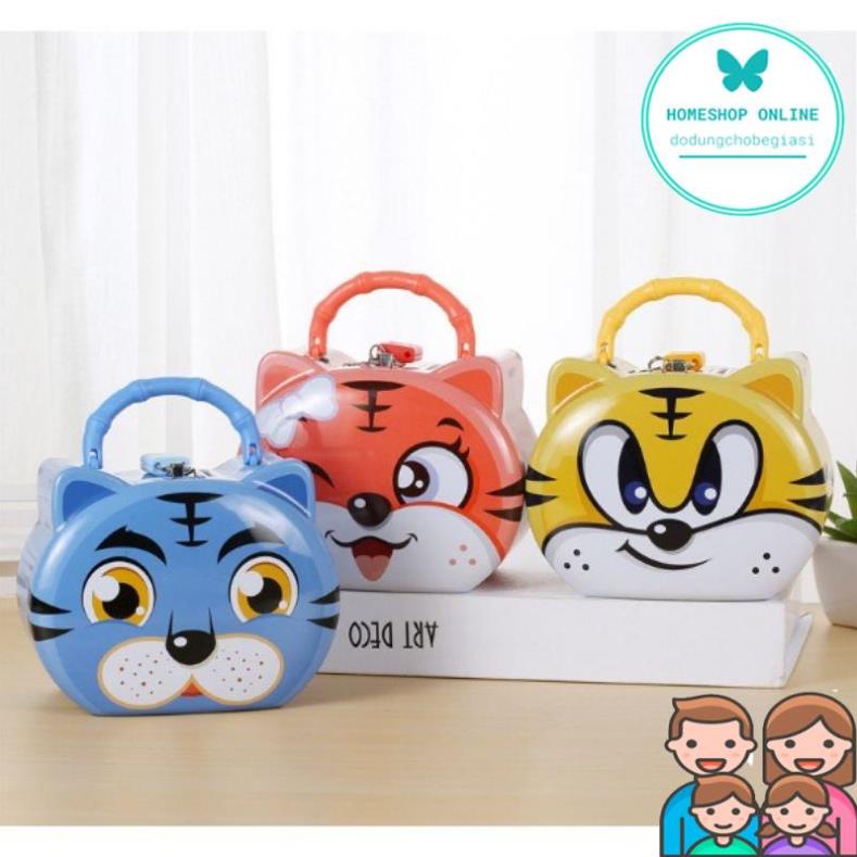 Hộp đựng lì xì, két hổ đựng tiền, két sắt mini, đồ chơi trẻ em xinh xắn đáng yêu mẫu mới 2022