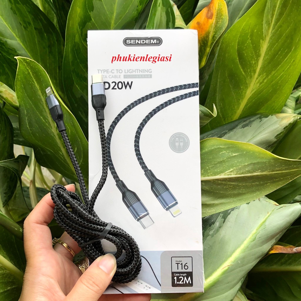 Cáp sạc PD type C to lai ning hiệu SENDEM T1 6