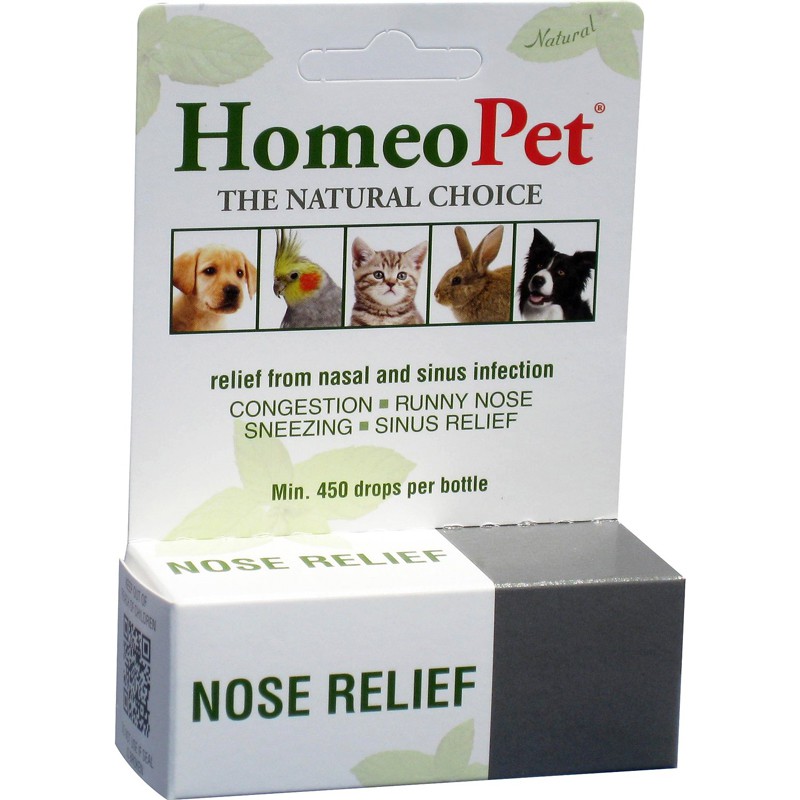 SẢN PHẨM TRỊ HÔ HẤP cho chó mèo HomeoPet Nose Relief Dog, Cat, Bird & Small Animal Supplement