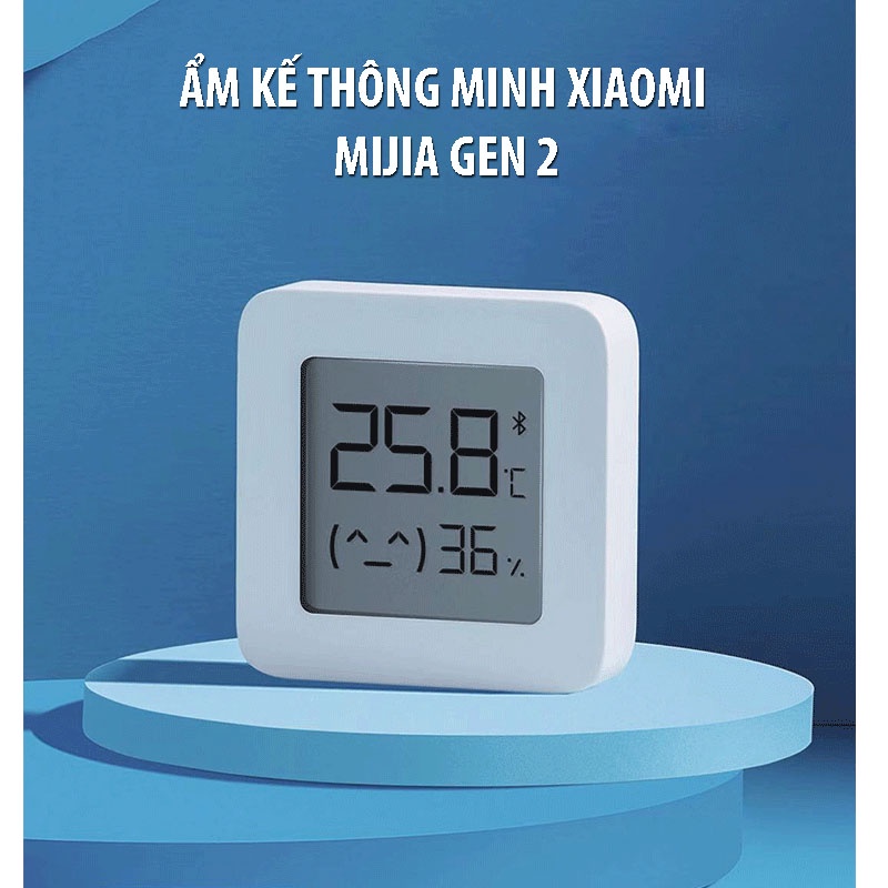 Nhiệt Ẩm Kế Thông Minh Xiaomi Mijia 2 Siêu Nhỏ Gọn, Đo Nhiệt Độ, Độ Ẩm Trong Phòng Độ Chính Xác Tuyệt Đối