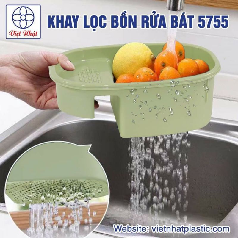 Khay lọc rác bồn rửa bát, để đồ đa năng kẹp bồn rửa