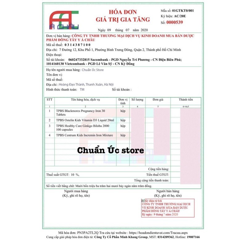 BỔ NÃO GINKGO BILOBA 2000mg Úc - 100 viên  - Xuất xứ Úc