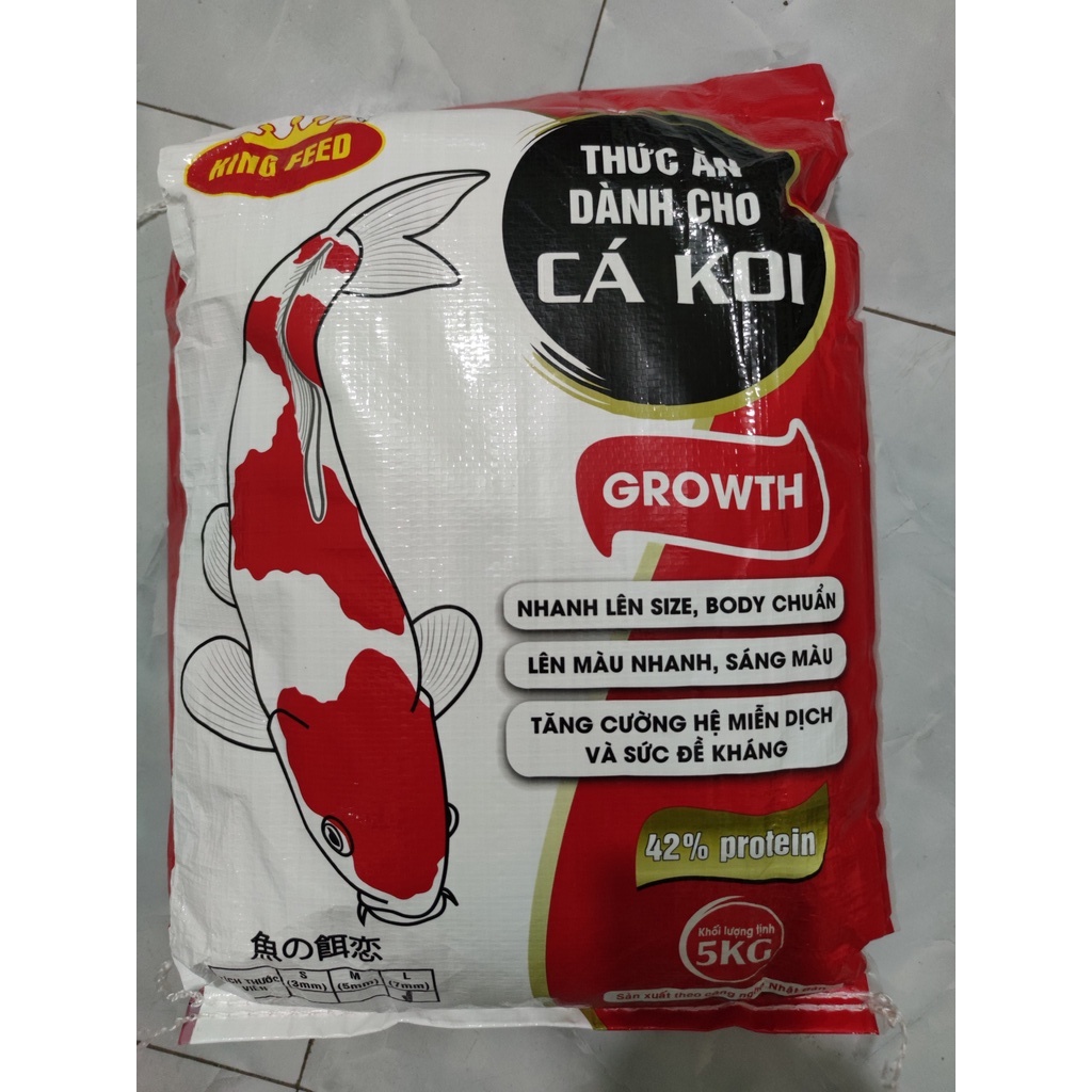 Thức ăn cá koi King feed tăng trưởng 42% đạm gói 1kg