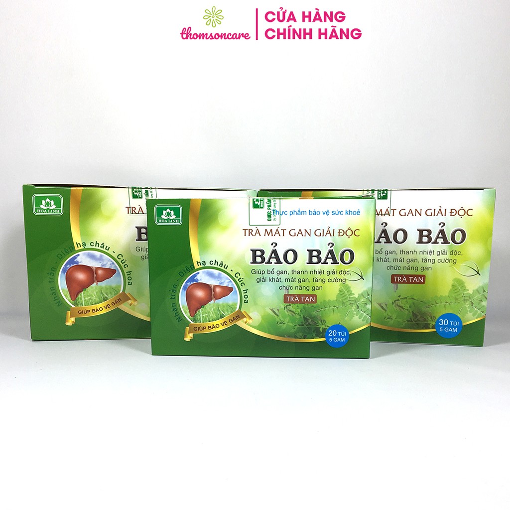 Trà hòa tan Bảo Bảo giúp mát gan - Thanh nhiệt - Giải độc gan từ diệp hạ châu, nhân trần, cúc hoa