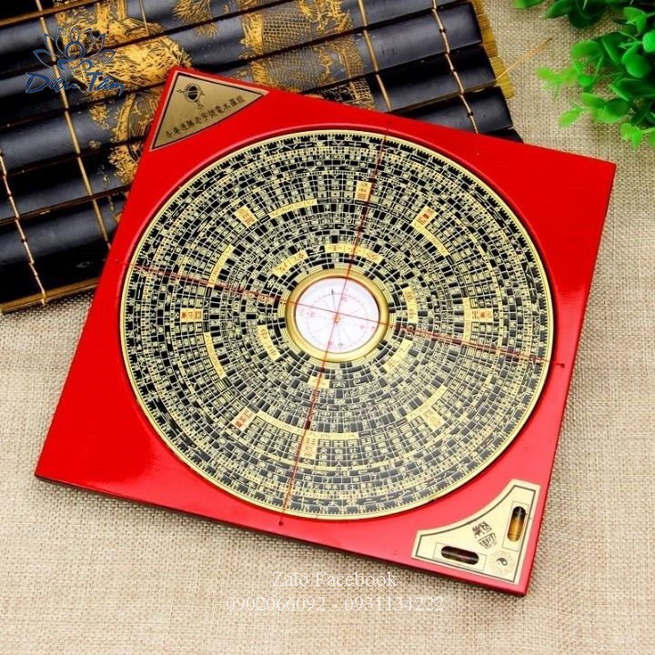 La kinh la bàn phong thuỷ 20cm chỉ hướng đồ phong thuỷ trang trí bằng gỗ và hợp kim cao cấp