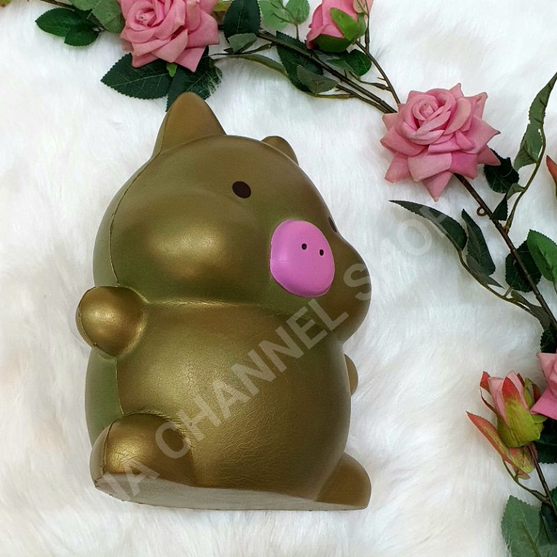 Đồ Chơi Squishy Heo Vàng khổng lồ 27cm 485g Siêu Chậm Tăng, mềm mịn có bao bì và quà tặng