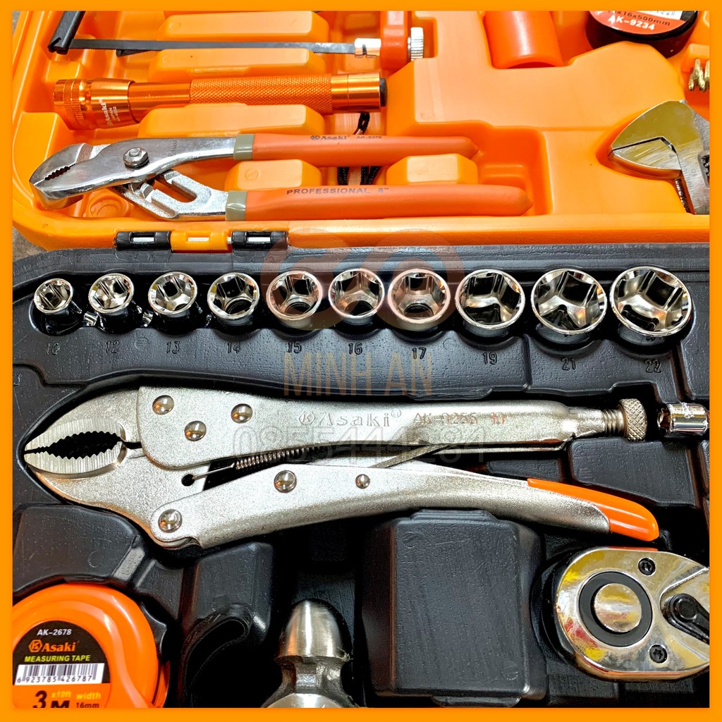 Bộ dụng cụ 86 chi tiết [HÀNG CHÍNH HÃNG] Asaki AK-9791