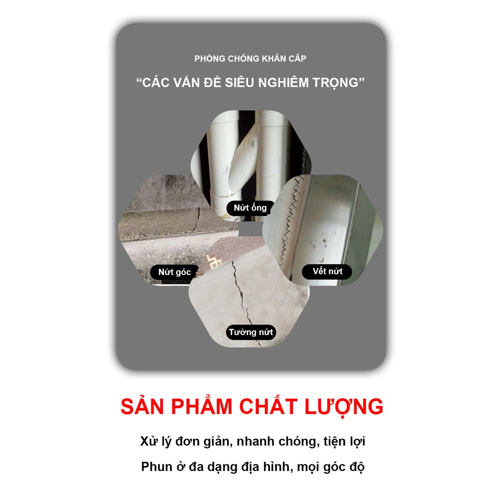 [HÀNG XỊN] Chai Dung Dịch Xịt Chống Dột, Thấm Nước - Bình Xịt Chống Thấm, Tường Nhà, Mái Tôn, Mái Ngói - WW -DURATY