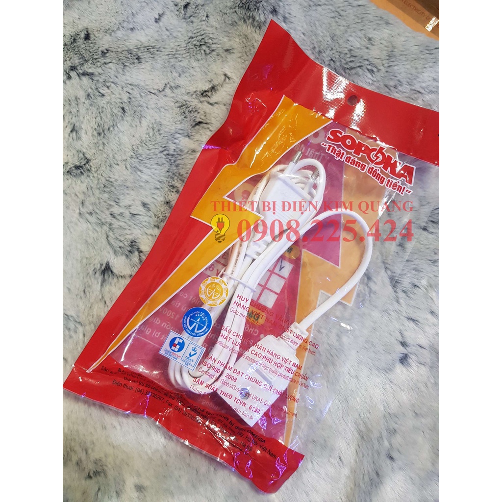 Dây nguồn phích âm/ Cáp nối dài N8/N9 SOPOKA 2,3M/3,9M 1200W