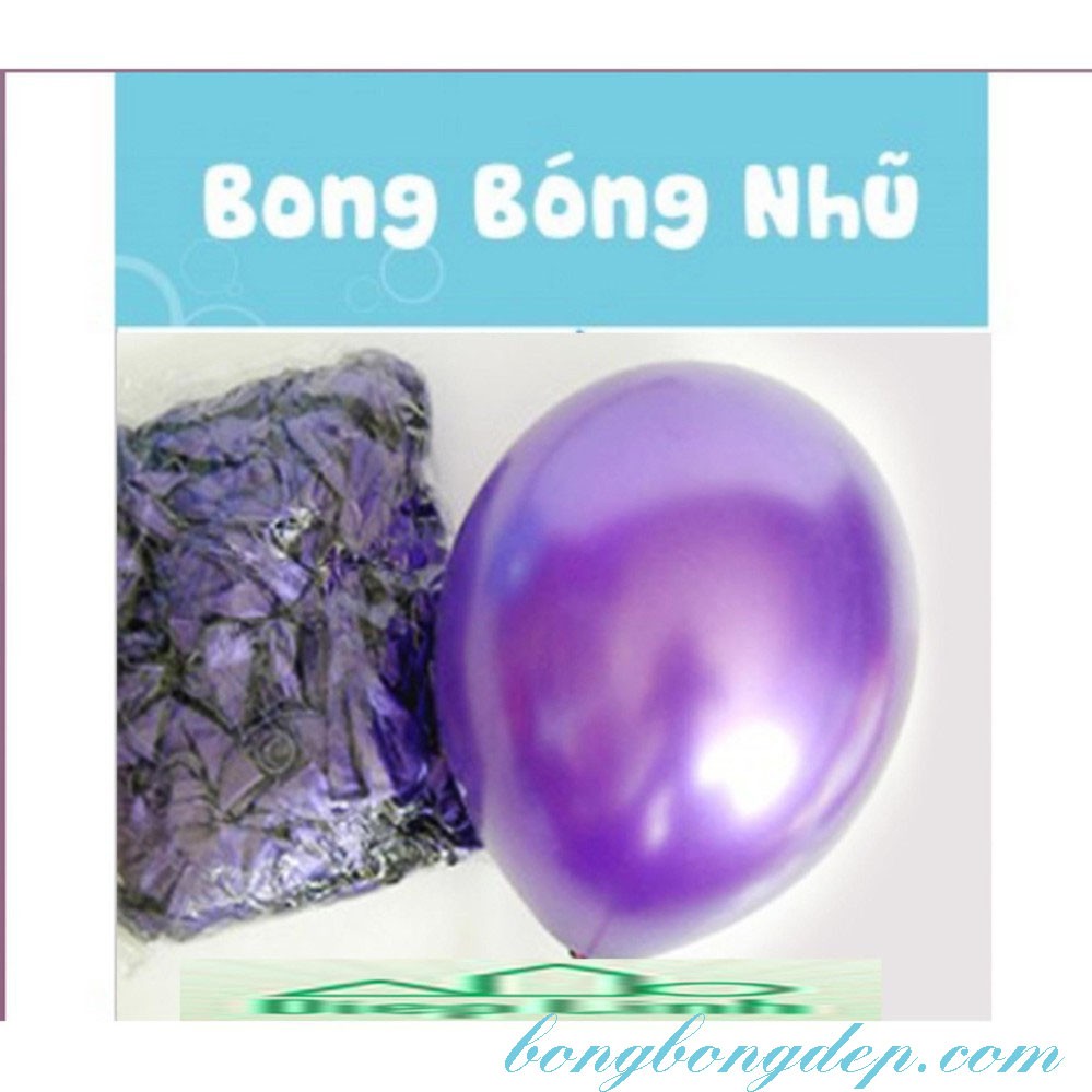 25 Bong bóng nhũ Thái lan nhiều màu trang trí loại 6 inch