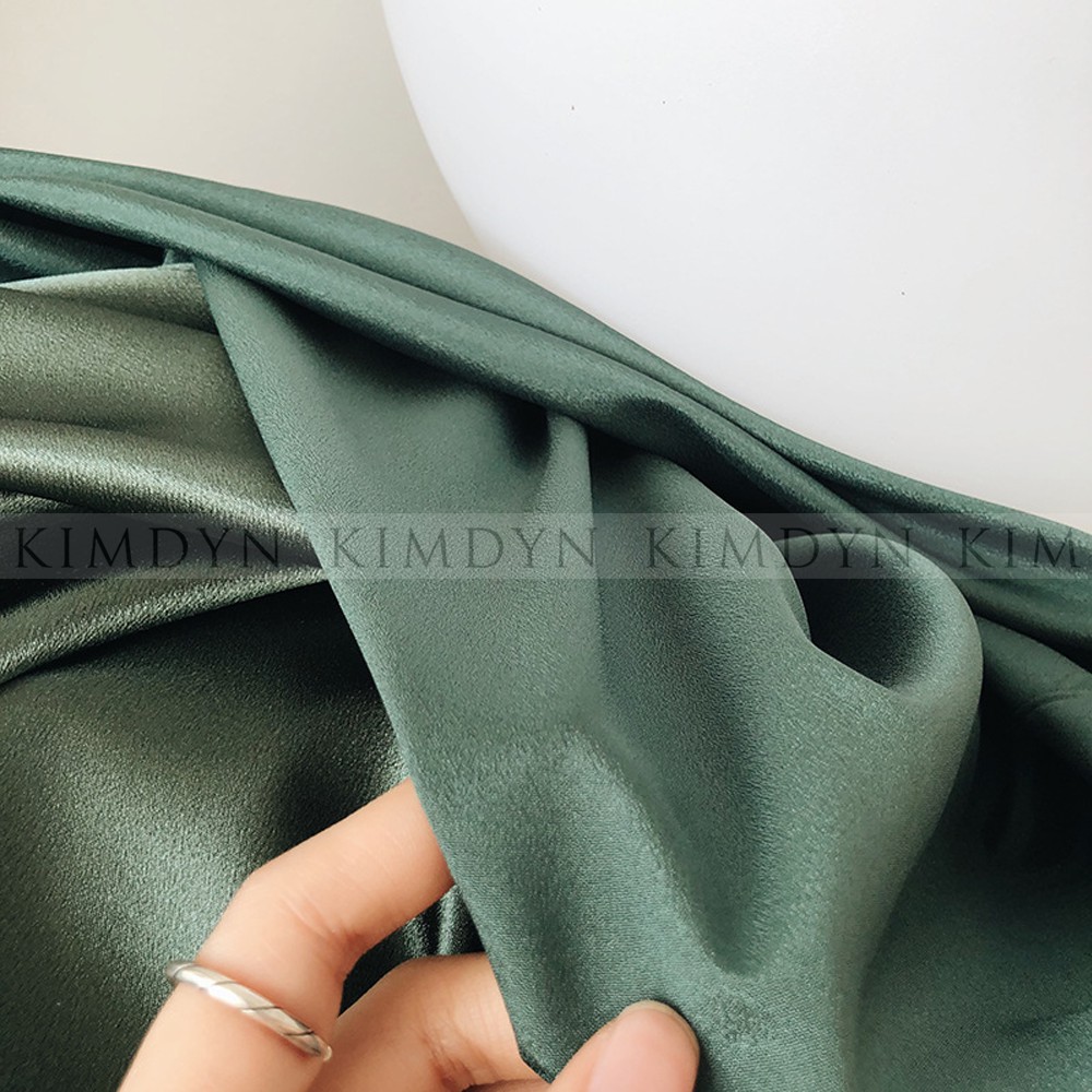 Đầm hai dây lụa satin dày dặn 2 lớp dáng A sang trọng