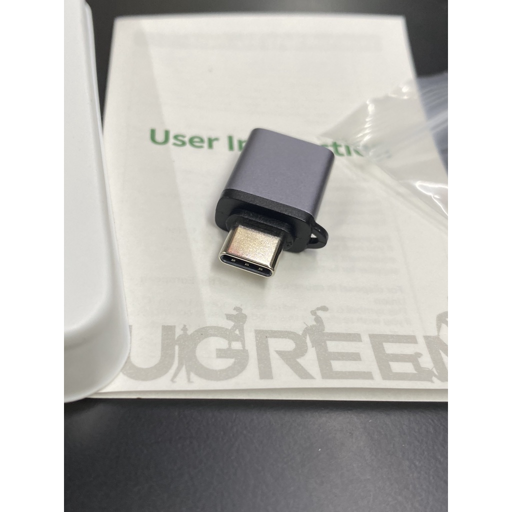 Đầu chuyển đổi TYPE C sang USB 3.0 vỏ nhôm ugreen 50283 chính hãng cao cấp