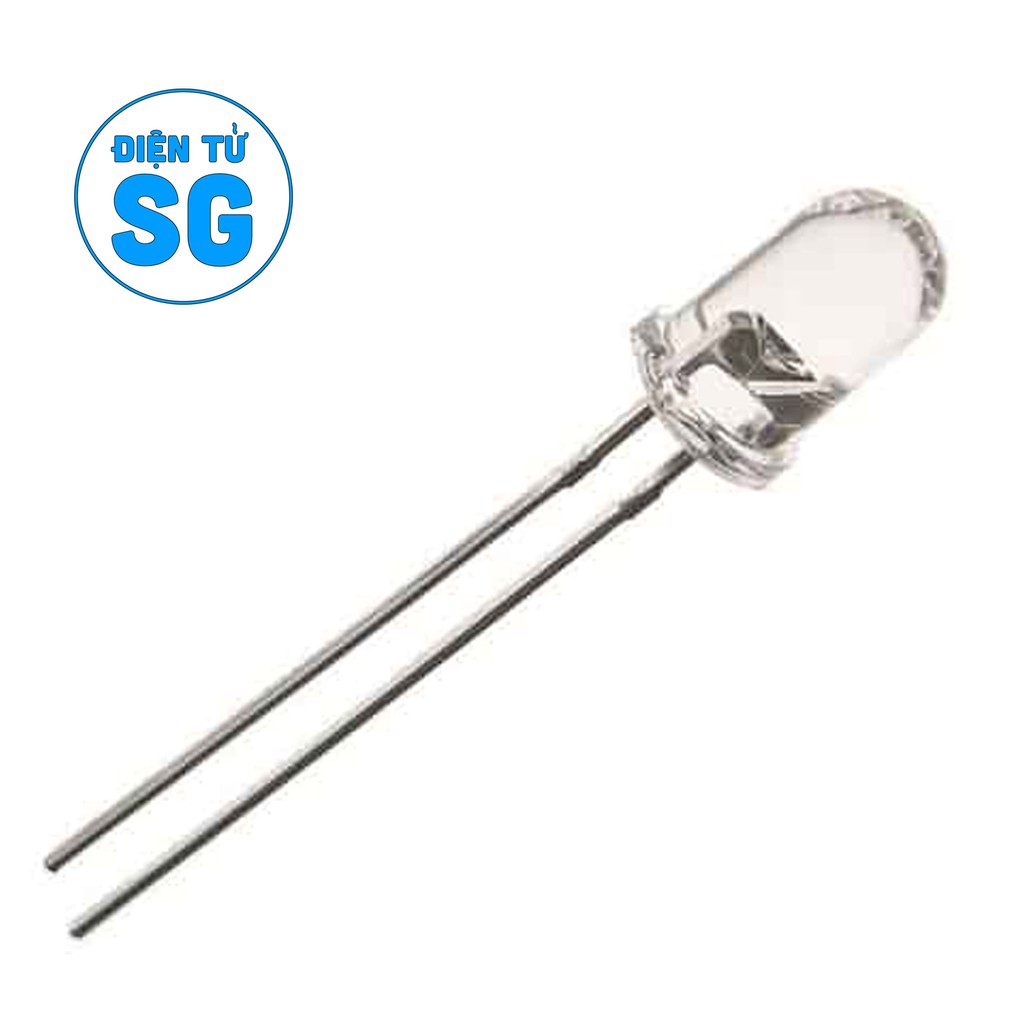 Combo 10 con Led trong 5mm màu đỏ, trắng, xanh dương, xanh lá, vàng