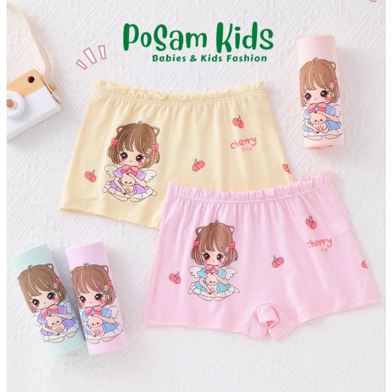 Quần chip đùi cotton cho bé gái (8-28kg)-PoSam Kids