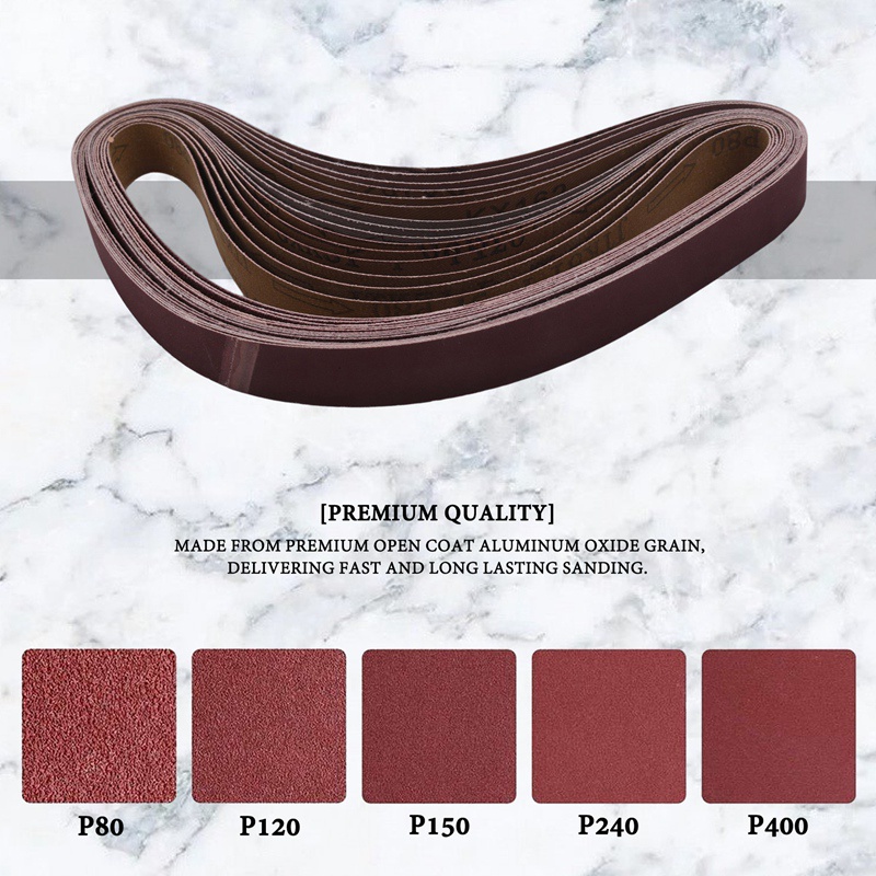 Set 15 Đai Chà Nhám Oxit Nhôm 1X30 Inch Đa Năng Cho Đai Giấy Nhám