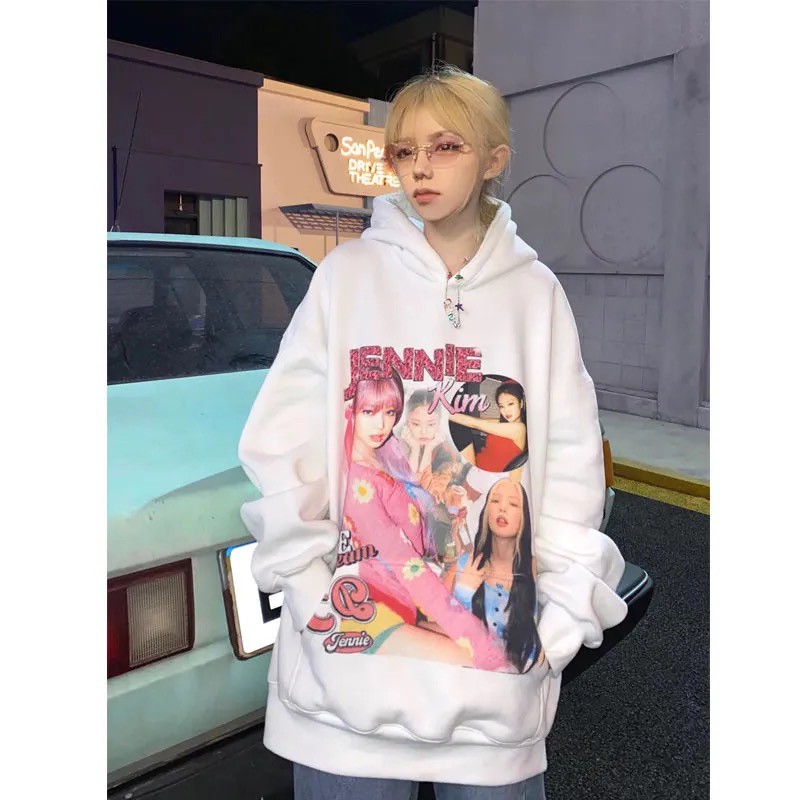 <M-2XL> ÁO HOODIE FORM RỘNG HÌNH JENNIE BLACKPINK SIÊU XINH - ORDER 10 NGÀY | BigBuy360 - bigbuy360.vn