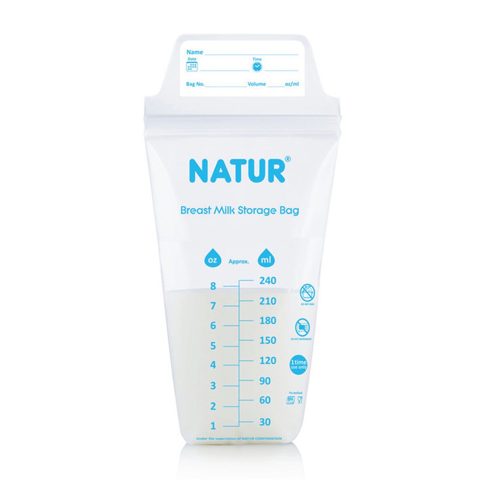 Hộp 30 Túi Trữ Sữa NATUR 240ml + Quà tặng