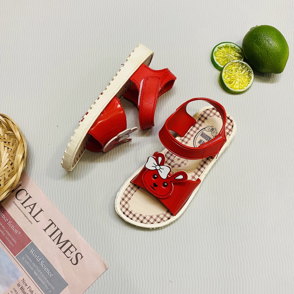 Sandal hình thỏ quai dán cho bé gái xinh xắn êm chân - TT337
