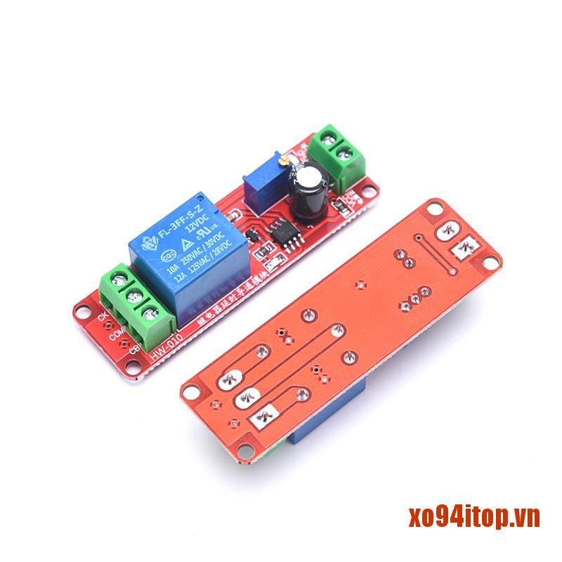 XOTOP 1PCS DC 5V/12V NE555 timer switch adjustable module 0-10s time delay rel