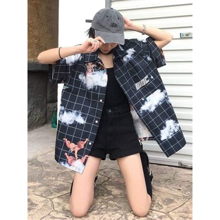 ÁO SƠ MI TAY LỠ UNISEX IN HỌA TIẾT