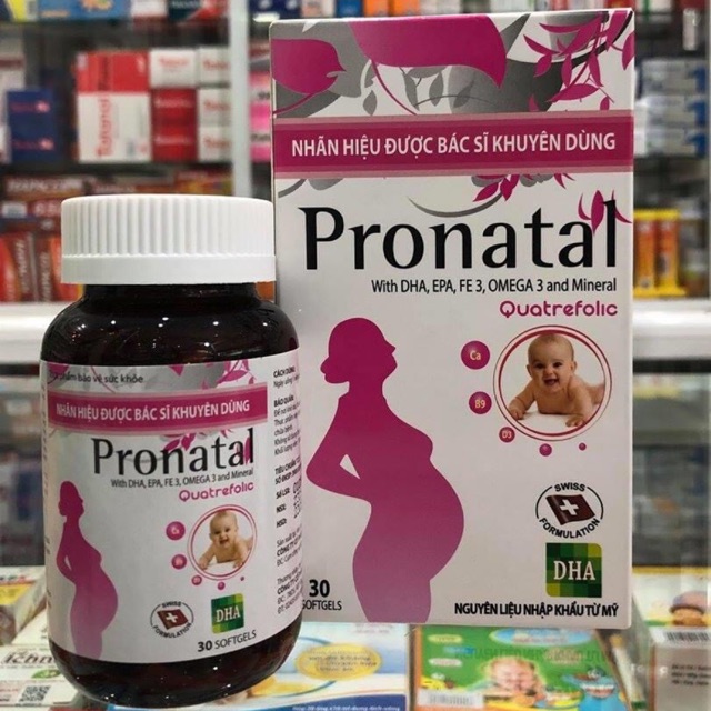 Pronatal cung cấp dưỡng chất cho bà bầu, bổ sung canxi, sắt và vitami cho mẹ bầu và cho con bú
