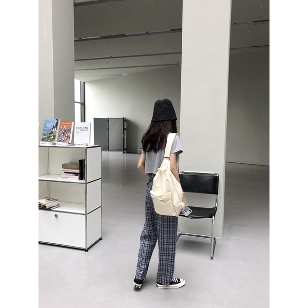 Túi Đeo Chéo Màu Đen Khóa Kéo Thời Trang Nữ