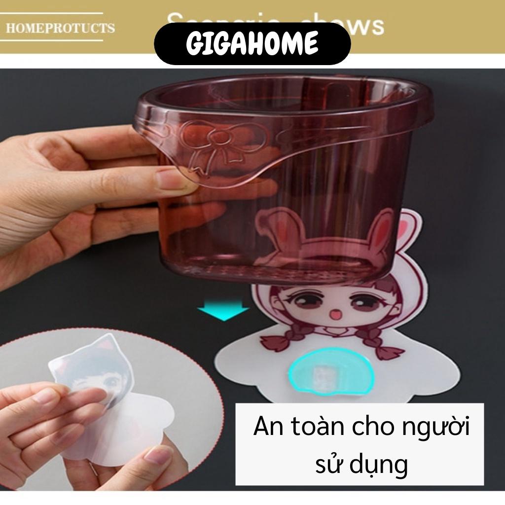 Cốc gấu dán tường đựng bàn chải kem đánh răng  GIÁ VỐN Hộp đựng bàn chải đánh răng nhà tắm 9746