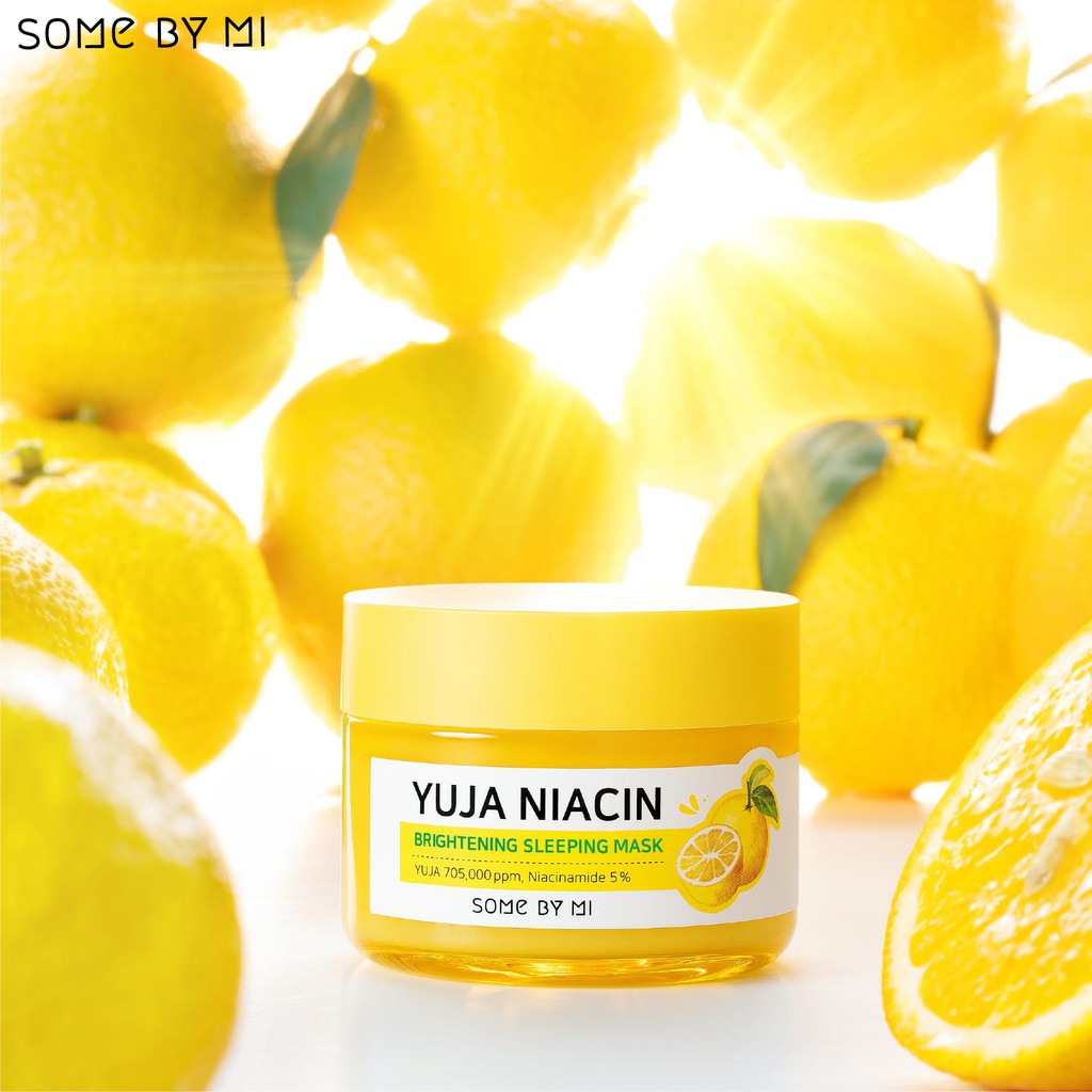 Mặt nạ ngủ dưỡng trắng, dưỡng ẩm da Some By Mi Yuja Niacin 30 days Miracle Brightening Sleeping Mask 60g