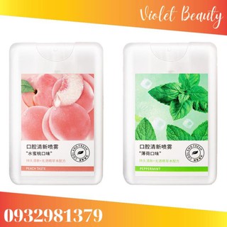  Xịt Thơm Miệng Vị Đào/Bạc Hà Thơm Mát
