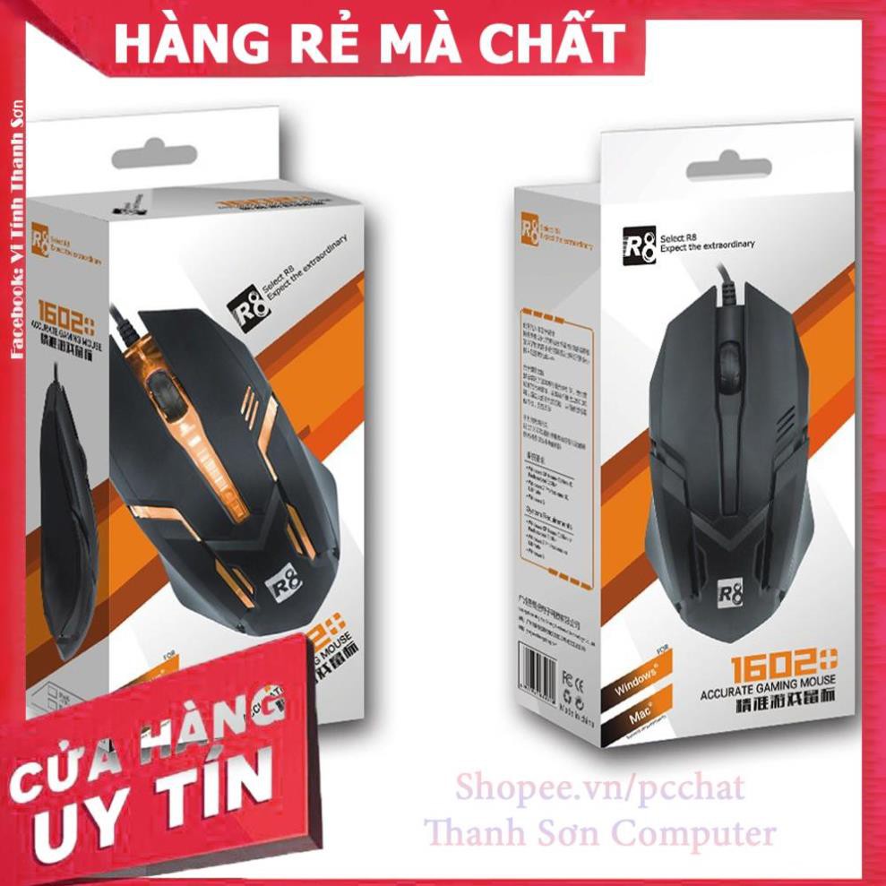 Combo Chuột Game R8 1602 Đèn Led Đa màu + Tặng Kèm Máy Hút Bụi Mini - Linh Kiện Phụ Kiện PC Laptop Thanh Sơn