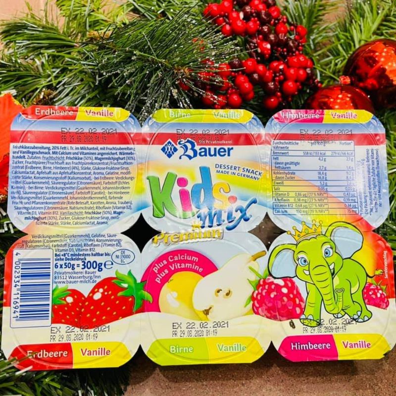 Sữa chua váng sữa Kids Mix lốc 6 hộp 50g / Phomai sữa chua PETIT