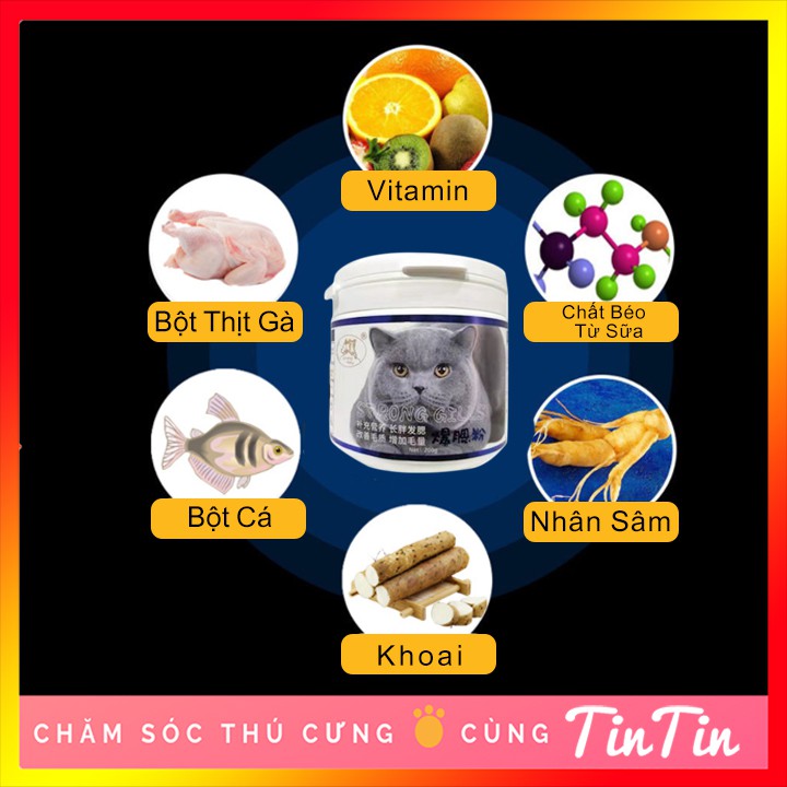 Bột Dinh Dưỡng Tăng Nọng Mập Má STRONG GRILLS 200gr Cho Mèo #Tintin Pet Store