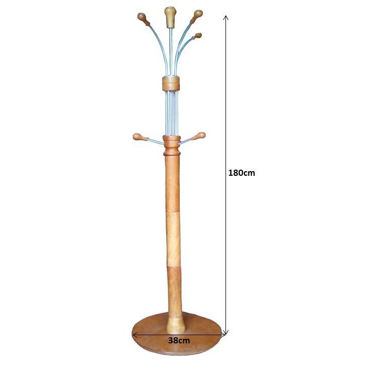 Cây treo quần áo chân đế tròn bằng gỗ