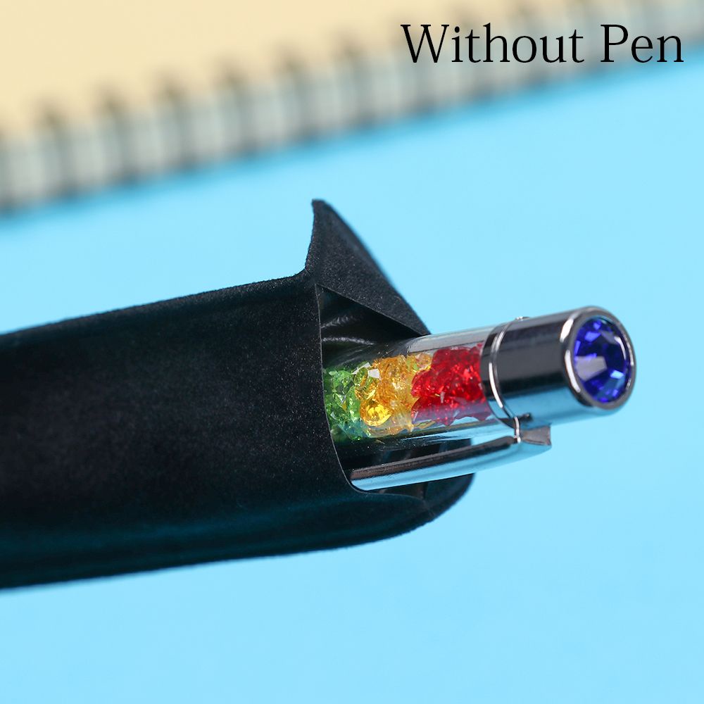 Set 2/5 túi đựng bút bằng vải nhung hình tròn/vuông