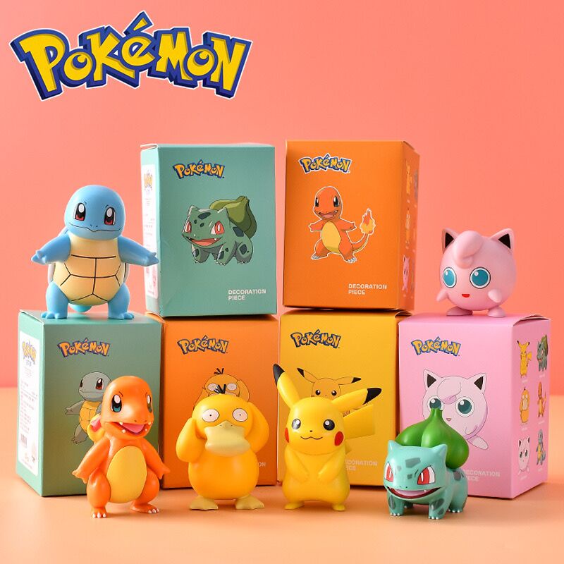 Pokemon Mô Hình Pikachu Bulbasaur Psyduck Charmander Cấp Bằng 6 Kiểu