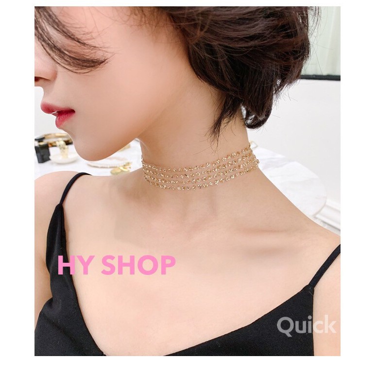 VÒNG CỔ DỆT KIM - vòng cổ choker kim tuyến