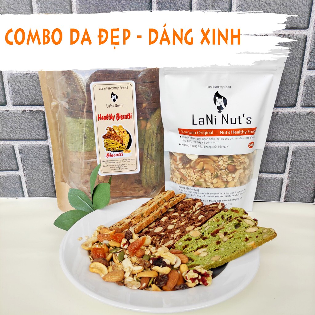 Bánh Ăn Kiêng Biscotti 500g- Bánh ngũ cốc ăn kiêng không đường - Biscotti Mix 3 Vị - Vani, Chocolate, Match | BigBuy360 - bigbuy360.vn
