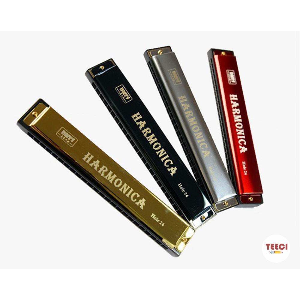 Kèn Harmonica Tremolo 24 Lỗ Hàng Đẹp (Giao Mẫu Ngẫu Nhiên) A261