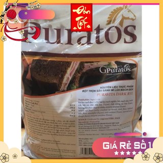 1 kg Bột Trộn Lúa Mì Đen Puravita Dark Rye chia từ túi 5Kg