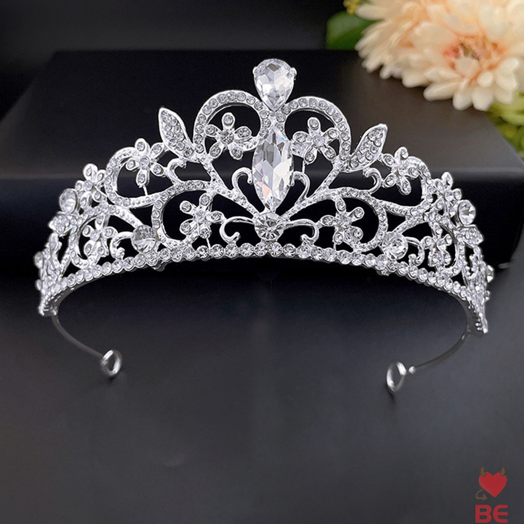YADORNOS 1 Vương Miện Đính Đá Pha Lê Trang Trí Tóc Cô Dâu Sang Trọng